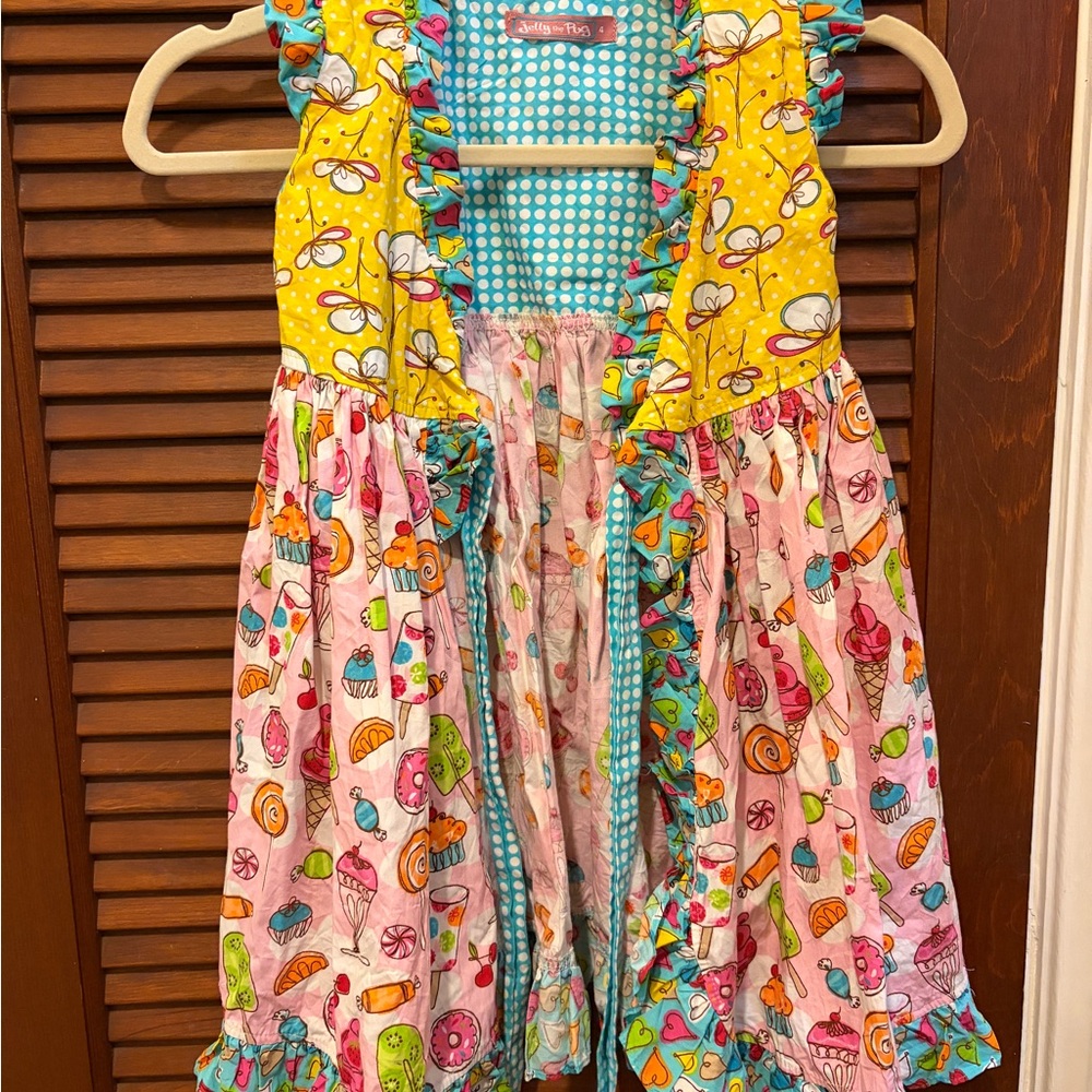 Jelly The Pug Blue Polka Dot Dress